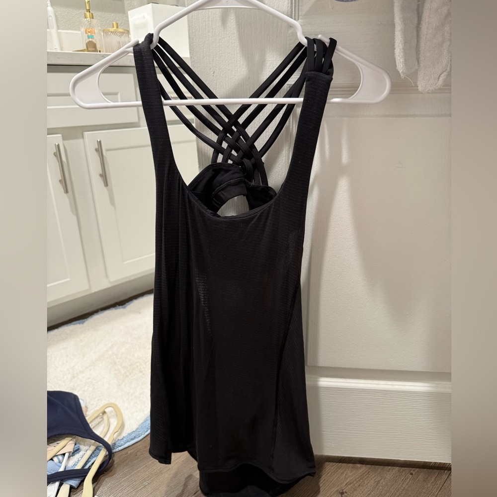 Black Lulu Lemon Tank with Built in Bra